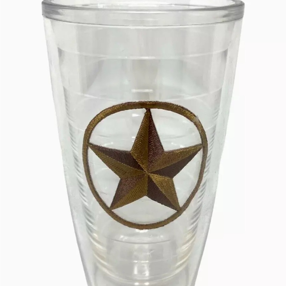 Tervis Tumbler Texas Star Rustic Western Country Brown Rust 16oz Rare HTF VGC